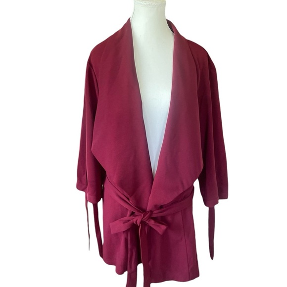 hanna nikole Jackets & Blazers - HANNA NIKOLE Wrap Jacket Size 24W with Tie Sleeves NWT